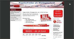 Desktop Screenshot of kugelschreiber-werbegeschenk.com